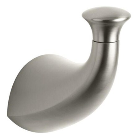 Overtime Mistos Robe Hook; Brushed Nickel Finish OV878362